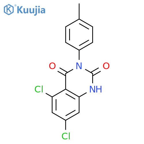 2,4(1H,3H)-Quinazolinedione, 5,7-dichloro-3-(4-methylphenyl)- structure