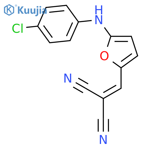Propanedinitrile, [[5-[(4-chlorophenyl)amino]-2-furanyl]methylene]- structure