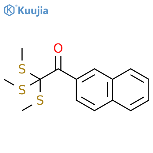 Ethanone, 2,2,2-tris(methylthio)-1-(2-naphthalenyl)- structure