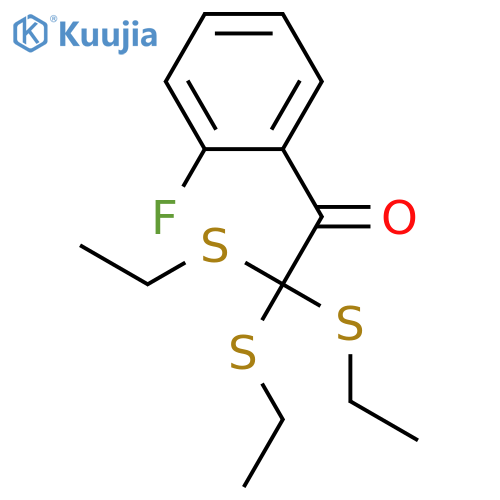Ethanone, 2,2,2-tris(ethylthio)-1-(2-fluorophenyl)- structure