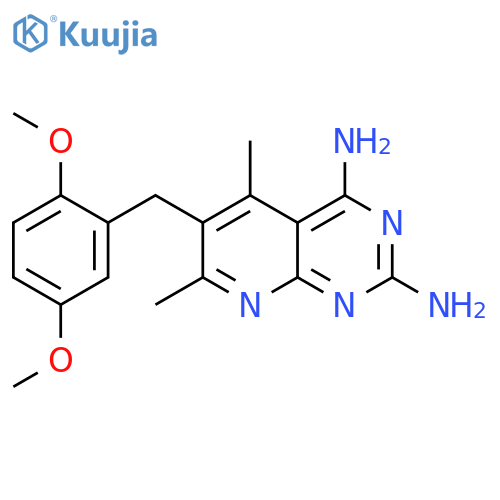 Pyrido[2,3-d]pyrimidine-2,4-diamine,6-[(2,5-dimethoxyphenyl)methyl]-5,7-dimethyl- structure