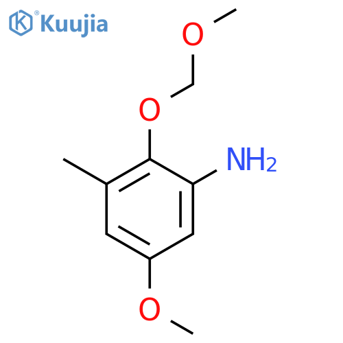 Benzenamine, 5-methoxy-2-(methoxymethoxy)-3-methyl- structure
