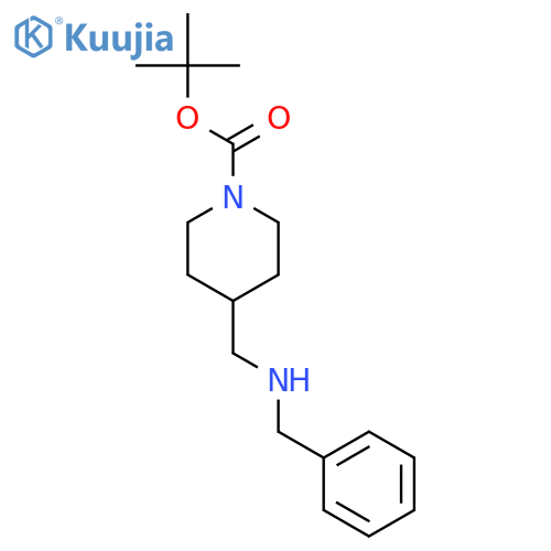 tert-Butyl 4-((benzylamino)methyl)piperidine-1-carboxylate structure