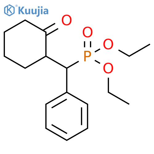 Phosphonic acid, [(2-oxocyclohexyl)phenylmethyl]-, diethyl ester structure