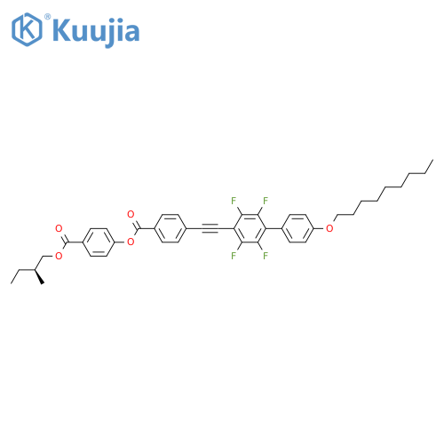Benzoic acid, 4-[2-[2,3,5,6-tetrafluoro-4'-(nonyloxy)[1,1'-biphenyl]-4-yl]ethynyl]-, 4-[[(2S)-2-methylbutoxy]carbonyl]phenyl ester structure