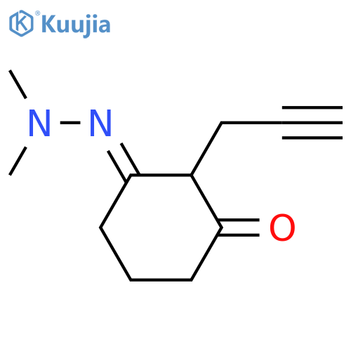1,3-Cyclohexanedione, 2-(2-propynyl)-, mono(dimethylhydrazone) structure