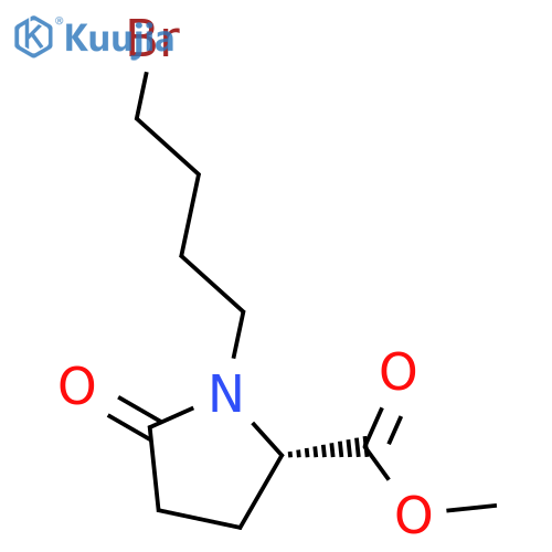 PROLINE, 1-(4-BROMOBUTYL)-5-OXO-, METHYL ESTER structure