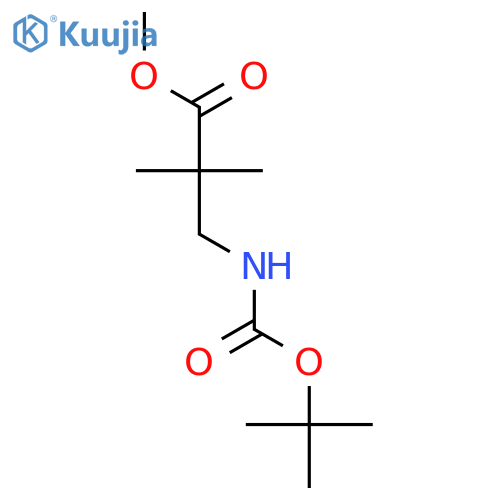Methyl 3-((tert-butoxycarbonyl)amino)-2,2-dimethylpropanoate structure