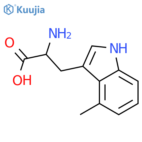 2-amino-3-(4-methyl-1H-indol-3-yl)propanoic acid structure