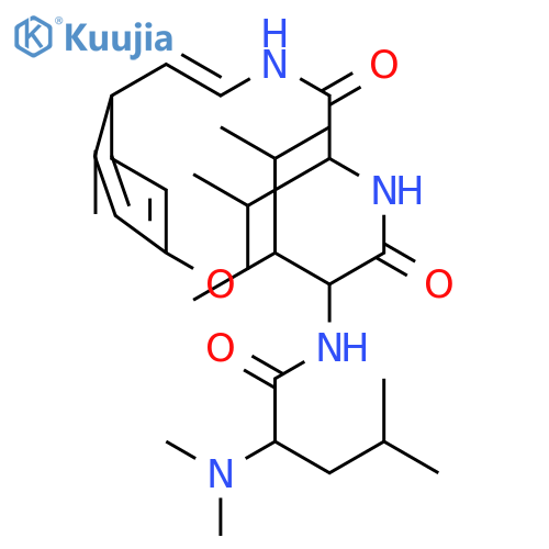 N~2~,N~2~-dimethyl-N-[(3S,4S,7S,10Z)-3-(1-methylethyl)-7-[(1S)-1-methylpropyl]-5,8-dioxo-2-oxa-6,9-diazabicyclo[10.2.2]hexadeca-1(14),10,12,15-tetraen-4-yl]-L-leucinamide structure