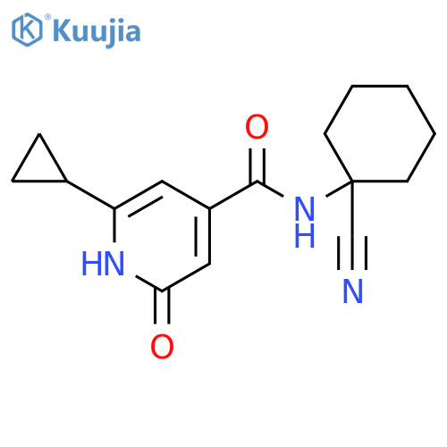 N-(1-Cyanocyclohexyl)-6-cyclopropyl-1,2-dihydro-2-oxo-4-pyridinecarboxamide structure