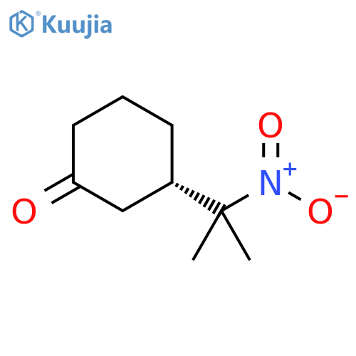 Cyclohexanone, 3-(1-methyl-1-nitroethyl)-, (3S)- structure