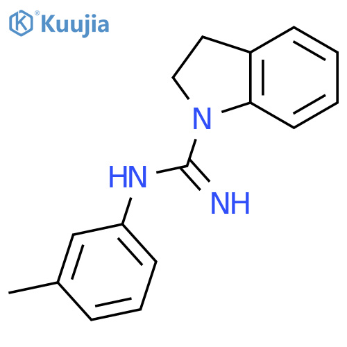 1H-INDOLE-1-CARBOXIMIDAMIDE, 2,3-DIHYDRO-N-(3-METHYLPHENYL)- structure