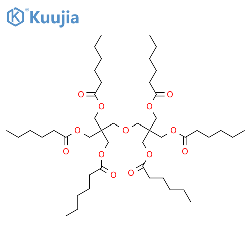 [3-Hexanoyloxy-2-[[3-hexanoyloxy-2,2-bis(hexanoyloxymethyl)propoxy]methyl]-2-(hexanoyloxymethyl)propyl] hexanoate structure