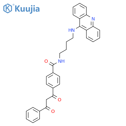 Benzamide, N-[4-(9-acridinylamino)butyl]-4-(1,3-dioxo-3-phenylpropyl)- structure