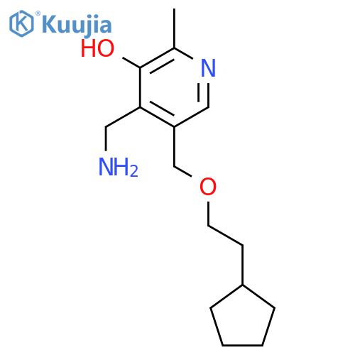 3-Pyridinol, 4-(aminomethyl)-5-[(2-cyclopentylethoxy)methyl]-2-methyl- structure