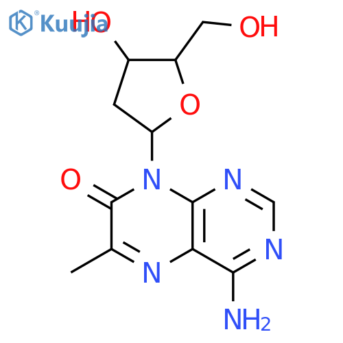 4-Amino-6-methyl-8-(2-deoxy-β-D-ribofuranosyl)-7(8H)-pteridone structure