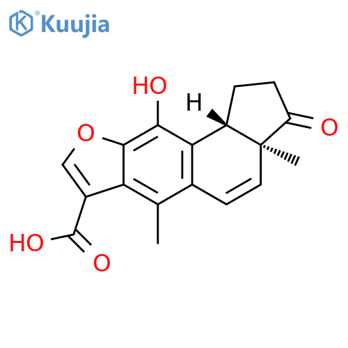 1H-Cyclopenta[7,8]naphtho[2,3-b]furan-7-carboxylic acid, 2,3,3a,10b-tetrahydro-10-hydroxy-3a,6-dimethyl-3-oxo-, (3aS,10bS)- structure