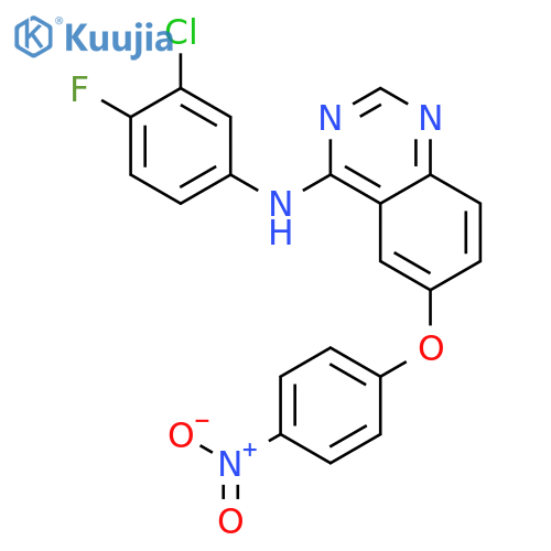 4-Quinazolinamine, N-(3-chloro-4-fluorophenyl)-6-(4-nitrophenoxy)- structure