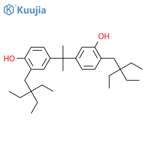 2-(2,2-diethylbutyl)-4-{2-[4-(2,2-diethylbutyl)-3-hydroxyphenyl]propan-2-yl}phenol structure