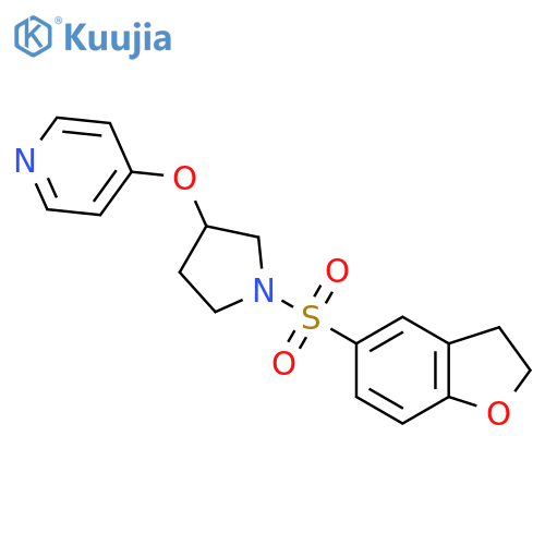 4-((1-((2,3-Dihydrobenzofuran-5-yl)sulfonyl)pyrrolidin-3-yl)oxy)pyridine structure
