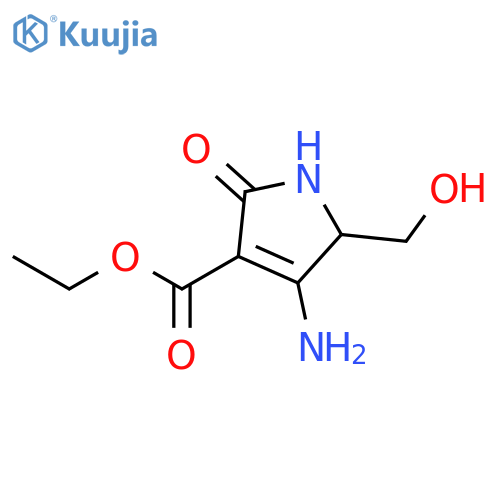 1H-Pyrrole-3-carboxylicacid, 4-amino-2,5-dihydro-5-(hydroxymethyl)-2-oxo-, ethyl ester, (5S)- structure