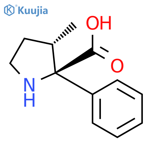 L-Proline, 3-methyl-2-phenyl-, (3S)- structure