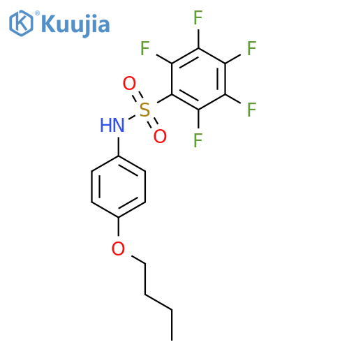 Benzenesulfonamide, N-(4-butoxyphenyl)-2,3,4,5,6-pentafluoro- structure