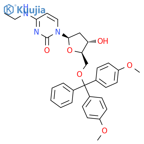 5'-O-Bis(4-methoxyphenyl)phenylmethyl-2'-deoxy-N-ethylcytidine structure