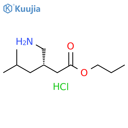 propyl (3S)-3-(aminomethyl)-5-methylhexanoate hydrochloride structure