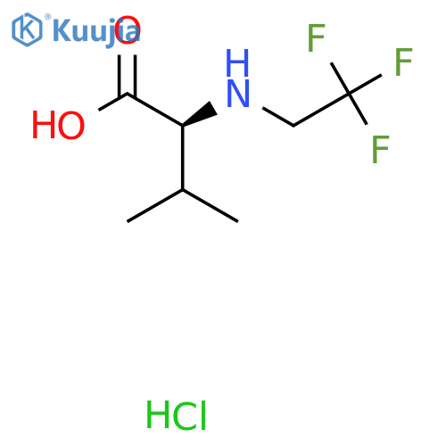 (2S)-3-methyl-2-(2,2,2-trifluoroethyl)aminobutanoic acid hydrochloride structure