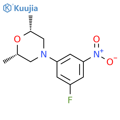 (2R,6S)-4-(3-fluoro-5-nitrophenyl)-2,6-dimethylmorpholine, cis structure