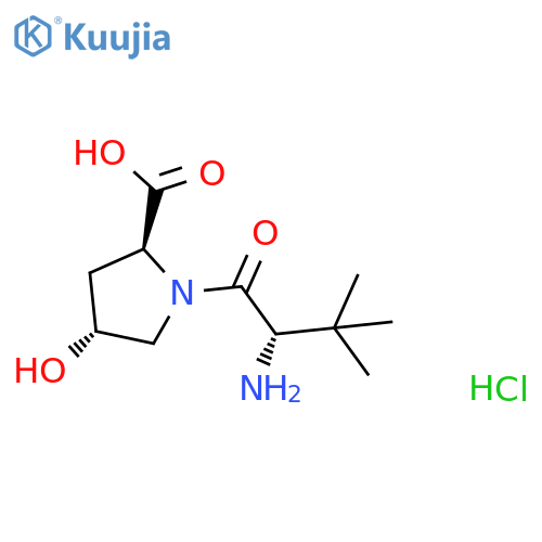 (2S,4R)-1-(2S)-2-amino-3,3-dimethylbutanoyl-4-hydroxypyrrolidine-2-carboxylic acid hydrochloride structure