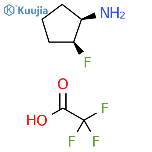 (1R,2S)-2-fluorocyclopentan-1-amine, trifluoroacetic acid structure