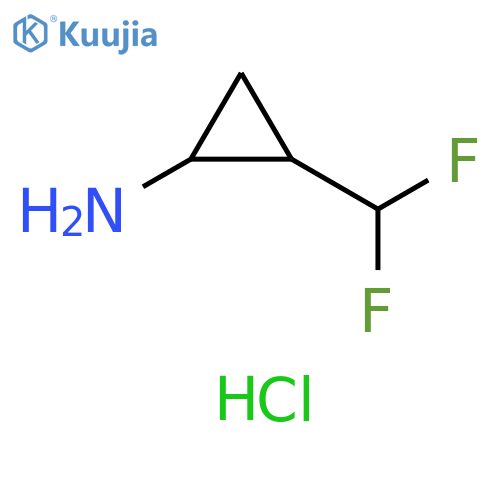 2-(Difluoromethyl)cyclopropan-1-amine hydrochloride structure