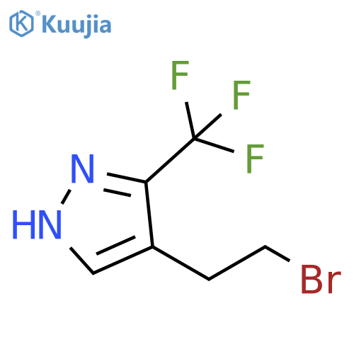 4-(2-bromoethyl)-3-(trifluoromethyl)-1H-pyrazole structure