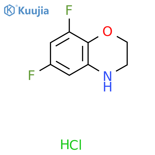 6,8-difluoro-3,4-dihydro-2H-1,4-benzoxazine hydrochloride structure