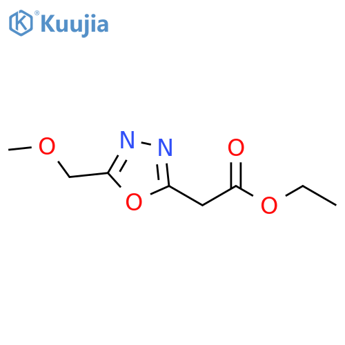 ethyl 2-[5-(methoxymethyl)-1,3,4-oxadiazol-2-yl]acetate structure