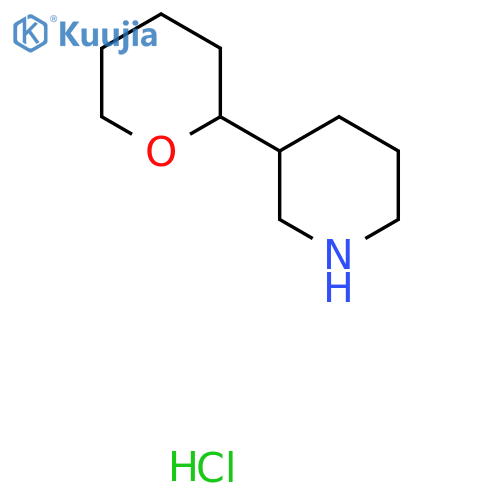 3-(Oxan-2-yl)piperidine hydrochloride structure