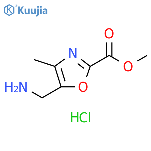 methyl 5-(aminomethyl)-4-methyl-1,3-oxazole-2-carboxylate hydrochloride structure