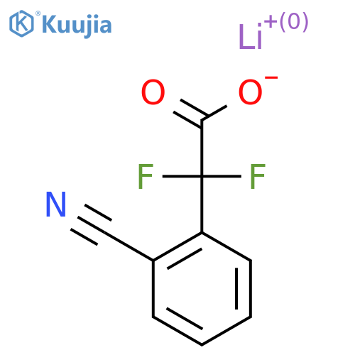 Lithium(1+) ion 2-(2-cyanophenyl)-2,2-difluoroacetate structure