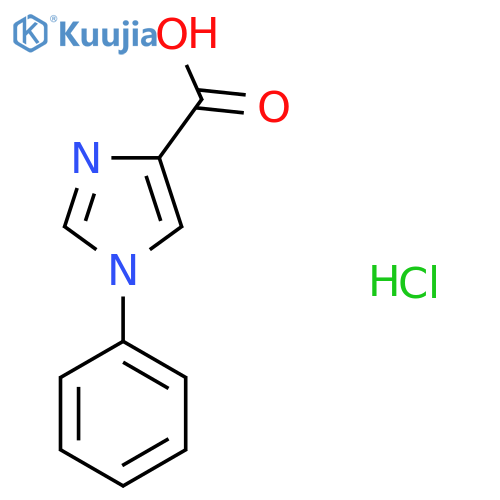 1-phenyl-1H-imidazole-4-carboxylic acid hydrochloride structure