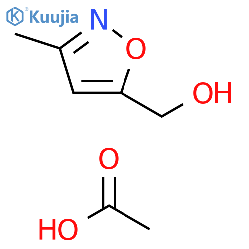 (3-methyl-1,2-oxazol-5-yl)methanol, acetic acid structure