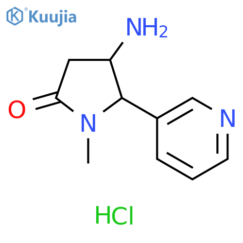 4-amino-1-methyl-5-(pyridin-3-yl)pyrrolidin-2-one dihydrochloride structure