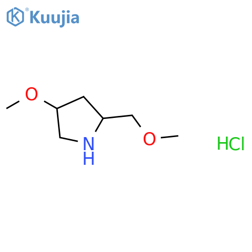 4-Methoxy-2-(methoxymethyl)pyrrolidine hydrochloride structure