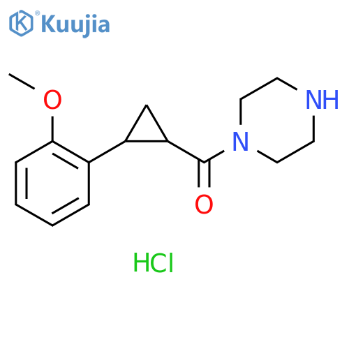 1-2-(2-methoxyphenyl)cyclopropanecarbonylpiperazine hydrochloride structure
