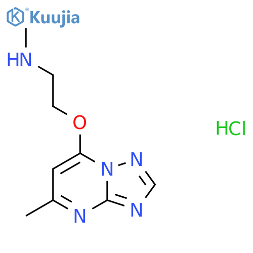 N-Methyl-2-((5-methyl-[1,2,4]triazolo[1,5-a]pyrimidin-7-yl)oxy)ethan-1-amine hydrochloride structure