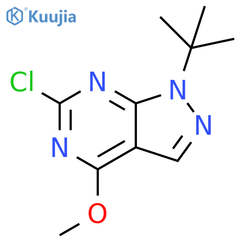 1-tert-butyl-6-chloro-4-methoxy-1H-pyrazolo[3,4-d]pyrimidine structure