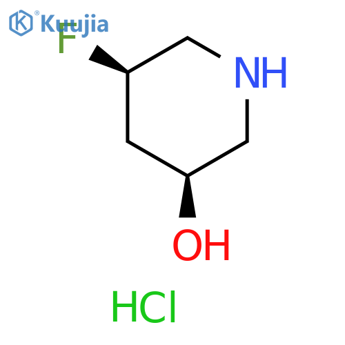rac-(3R,5S)-5-fluoropiperidin-3-ol hydrochloride, cis structure