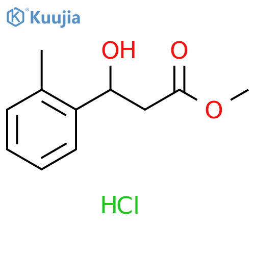 methyl 3-hydroxy-3-(2-methylphenyl)propanoate hydrochloride structure